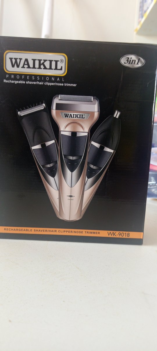 Waikil WK-9018 - Tondeuse électrique rechargeable 3 en 1